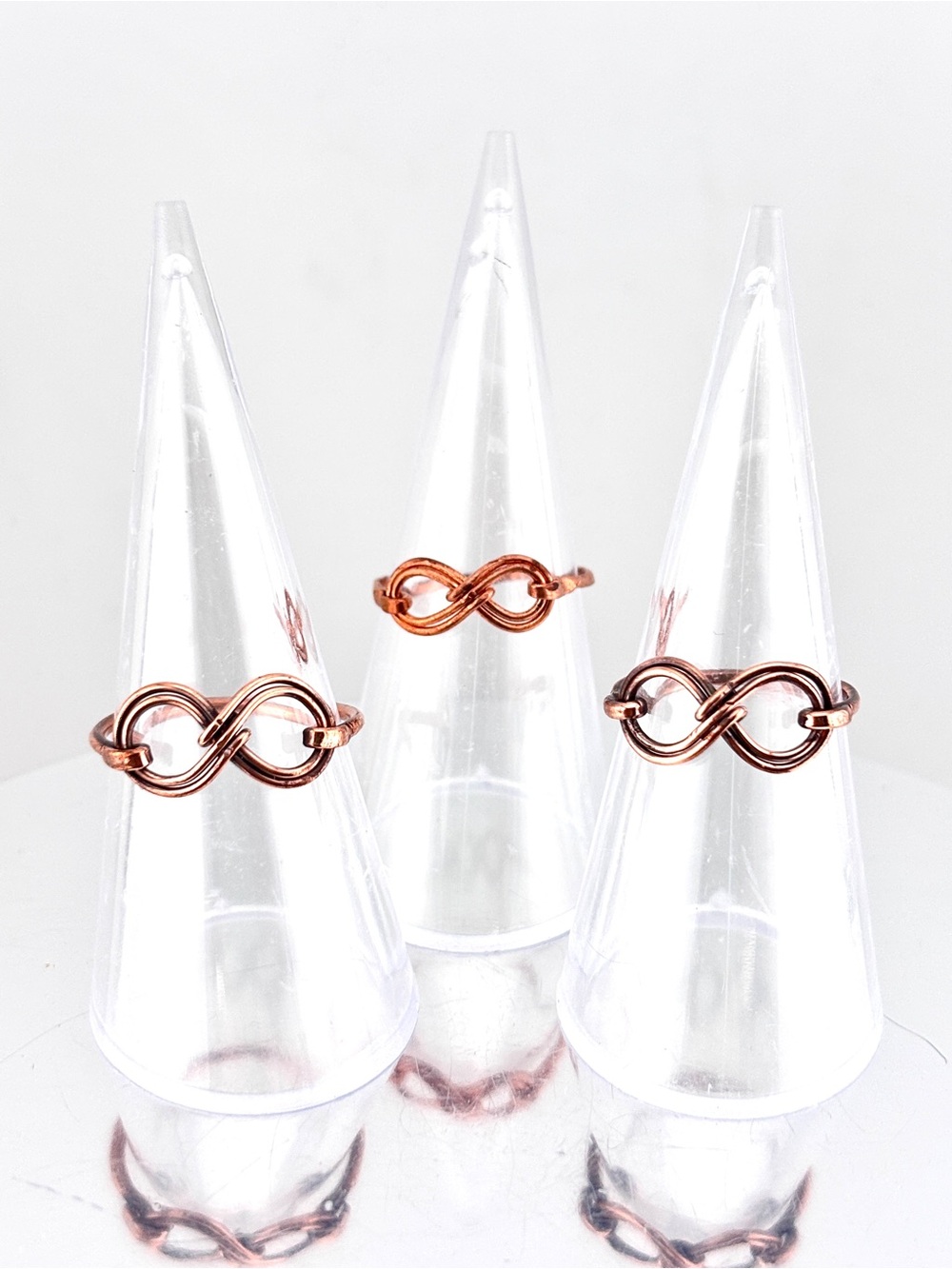 HANDMADE Copper Wire Wrapped Infinity Ring, Artisan Jewelry Gift for Her